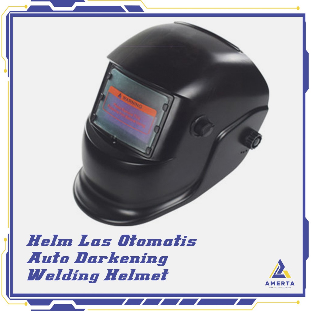 Helm Las Otomatis Auto Darkening Welding Helmet Taffware DEKO   - MZ224 - Black