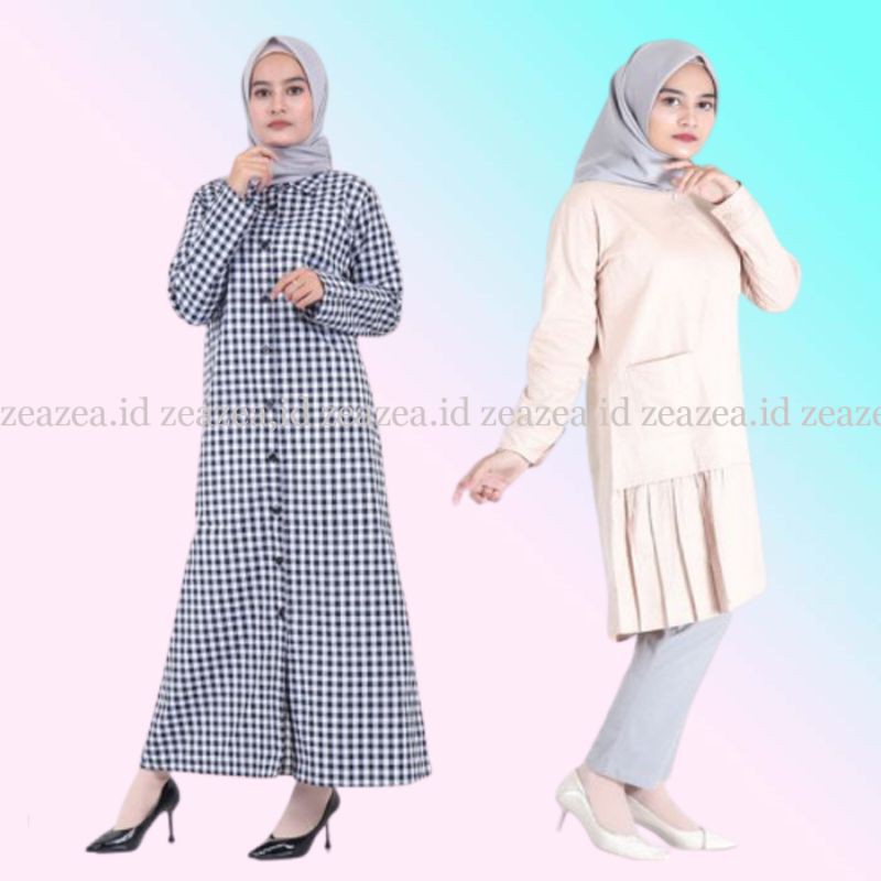 Tunik Atasan Wanita Baju Tunik Remaja Muslim Wanita Kekinian 2020 Murah Terbaru Polos Tunic shava
