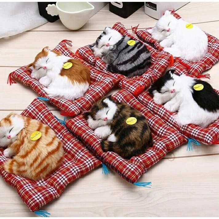 grosir aksesoris dan mainan Boneka Kucing BISA BERSUARA "MEAUWW" U/ PAJANGAN Berkualitas