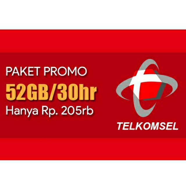 MURAH  KUOTA TELKOMSEL 52 GB