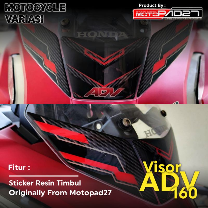 Stiker Visor ADV 160 Sticker Windshield ADV 160 Resin