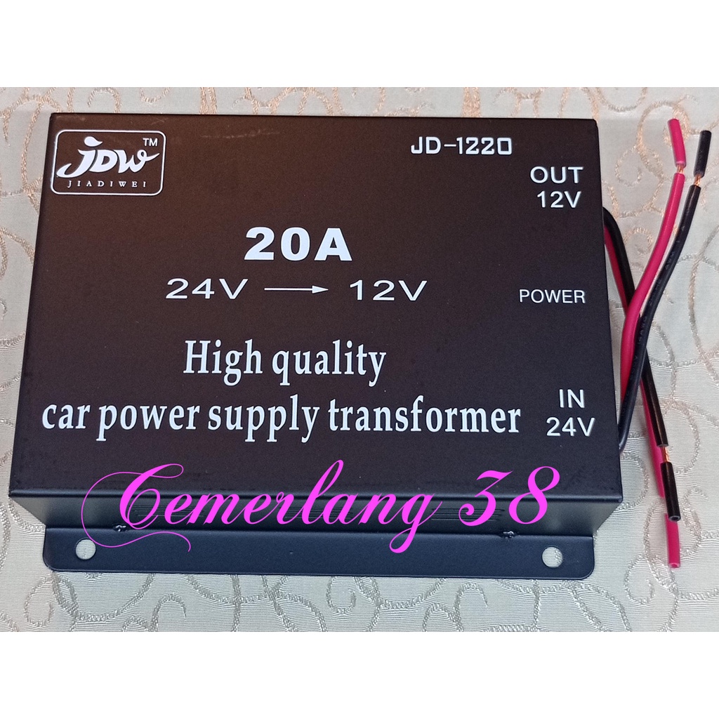 Step Down 20A DC 24V to 12V Car Power Supply Transformer Converter