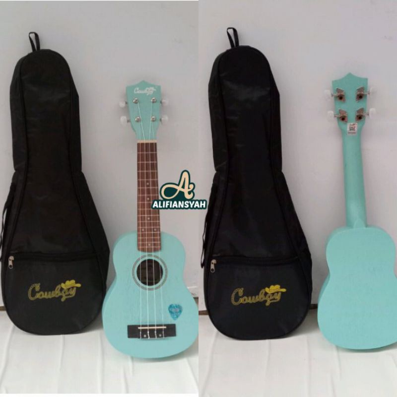 UKULELE COWBOY SOPRANO 21&quot; FREE TAS DAN PICK MKUALITAS IMPORT ORIGINAL COWBOY