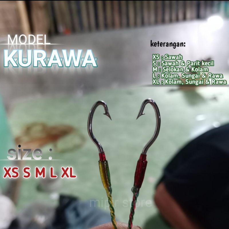 Urek Sidat Urek Belut Pancingan Sidat Urekan Belut Kail Baja Model KURAWA Siap Pakai