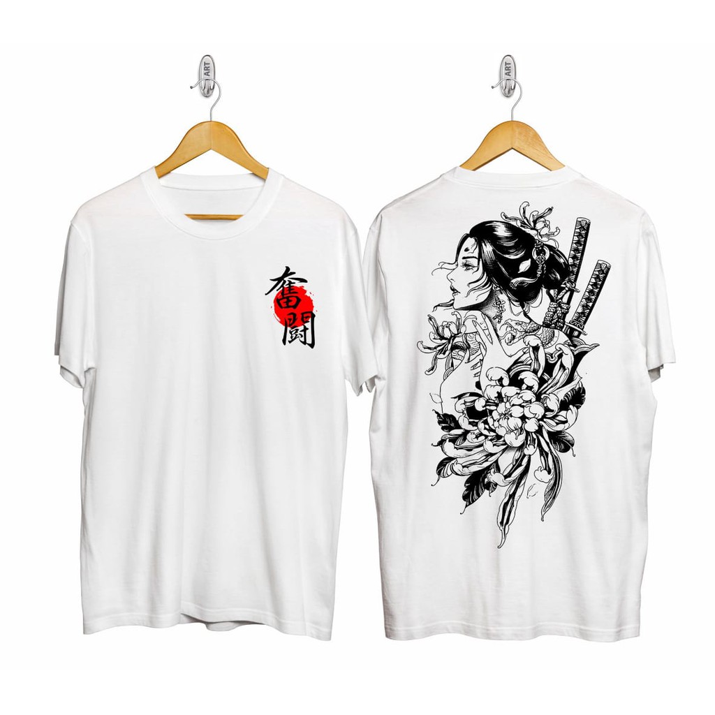 KAOS PRIA/ SAMURAI JEPANG PRIA BAJU KAOS DISTRO SAMURAI BAJU KAOS PRIA HITAM POLOS/KAOS JAPAN/