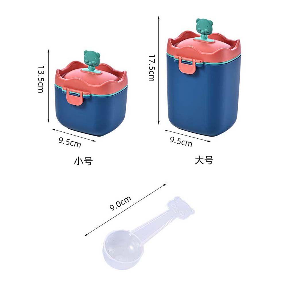 NEEDWAY Kotak Susu Bubuk Bayi Luar Ruangan Sederhana Dengan Sendok Susu Bubuk Kartun Segel Newborn Cereal Milk Powder Box