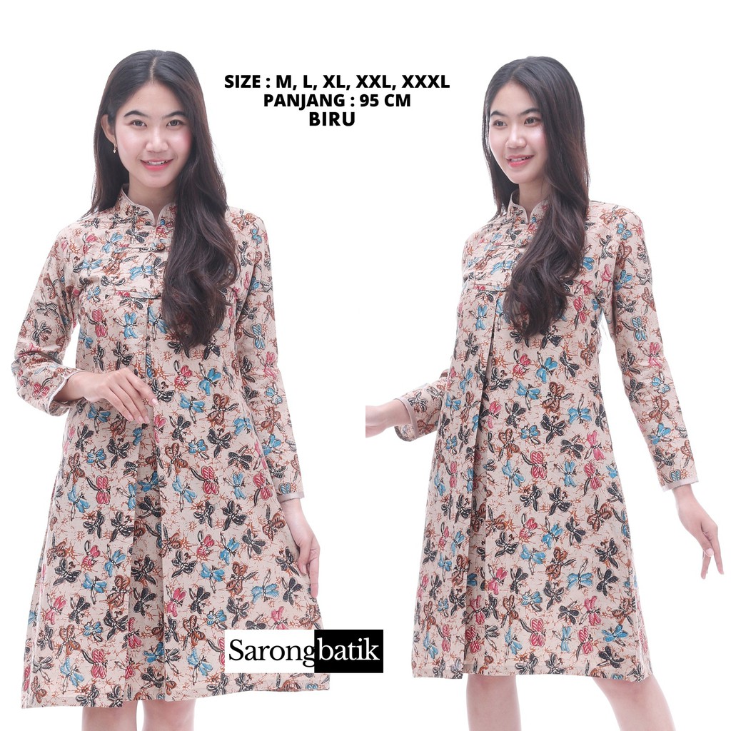 Atasan Dress Batik Wanita Remekan TB0019SB-1