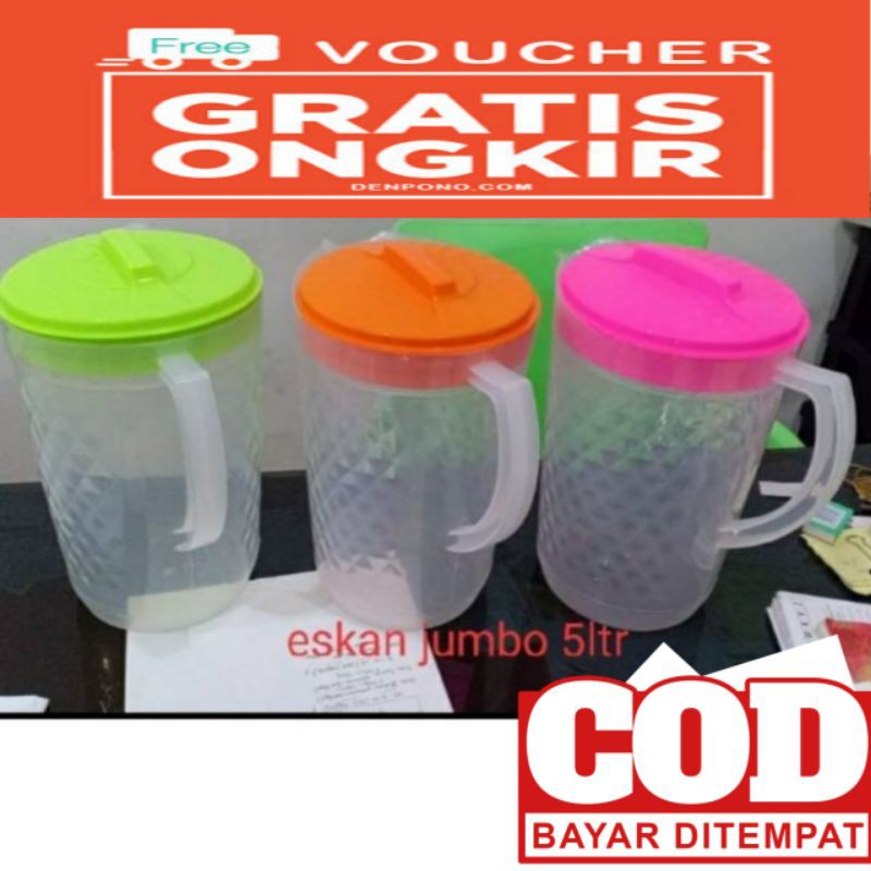 TEKO PLASTIK/TEKO BESAR EKSAN JUMBO 5 LITER