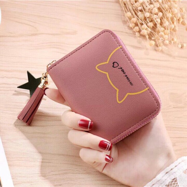 DOMPET KOREA DOMPET MINI CAT GRACE DOMPET KARTU DOMPET KOIN