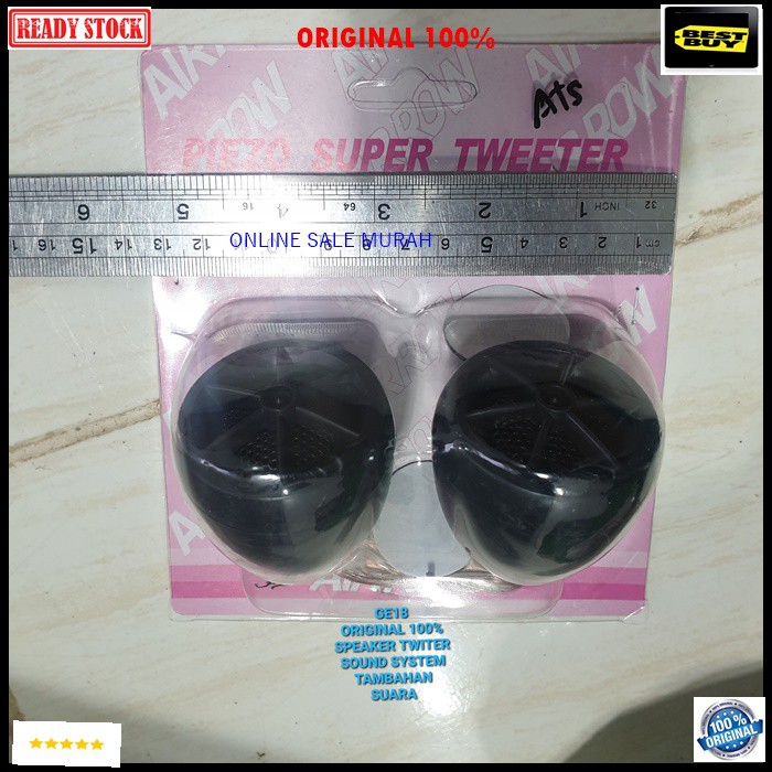 G18 Original 100% speaker piezo tweeter super treble twiter spk mini mobil car audio sound musik suround magnet surround tambahan piezoo pasif suara coil booster G18   sepasang satu set  Bisa DIPAKAI SEGALA JENIS AUDIO  Deskripsi : *Specially quality *Res