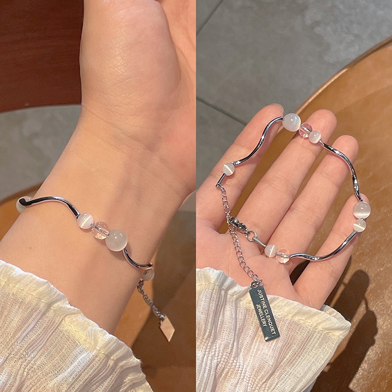 Gelang Manikmanik Opal Imitasi Bahan Alloy Untuk Wanita