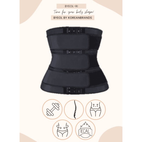 Korean Brands Byeol PostPartum Body Shape Corset - Byeol-Ri (KORSET MELAHIRKAN WAIST SHAPER , BELT Korset Melahirkan Pengait)