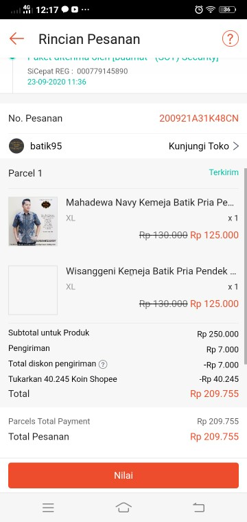 Wisanggeni Kemeja Batik Pria Pendek Full Furing By Dewo