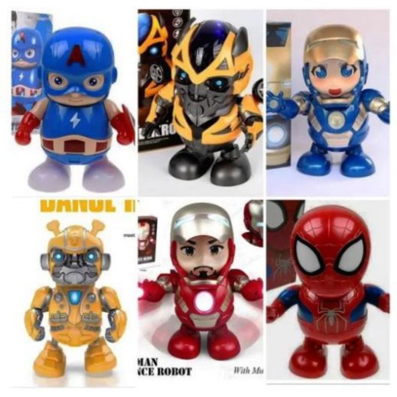 TERBARU MAINAN MURAH ANAK DANCE HERO IRON MEN KAPTEN AMERIKA  BUMBLEBEE CATTLE