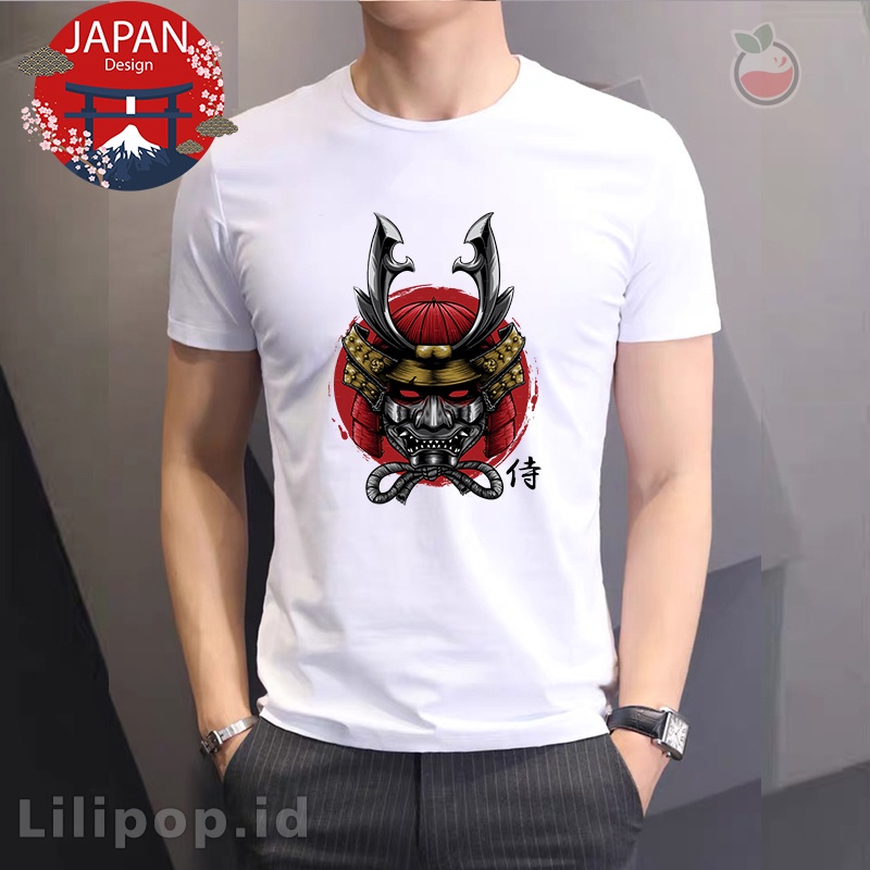 Lilipop Kaos Pria Geisha Samurai Baju Distro Basic Tshirt Kasual