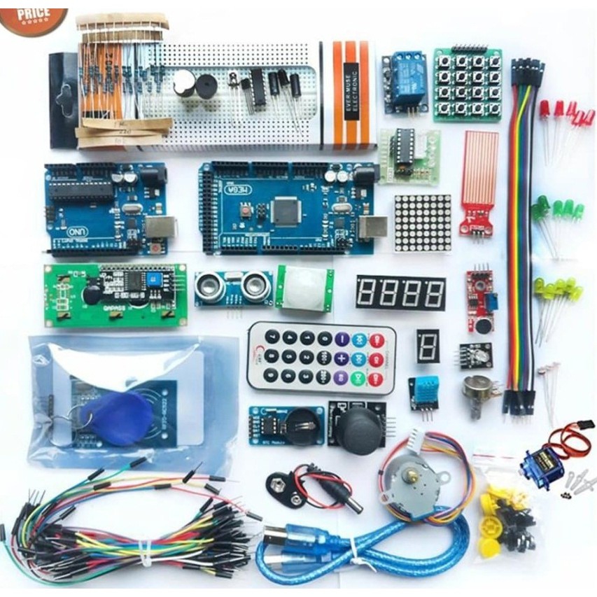 PAKET UPGRADED STARTER KIT COMBO UNO &amp; MEGA 2560 R3 Compatible Arduino