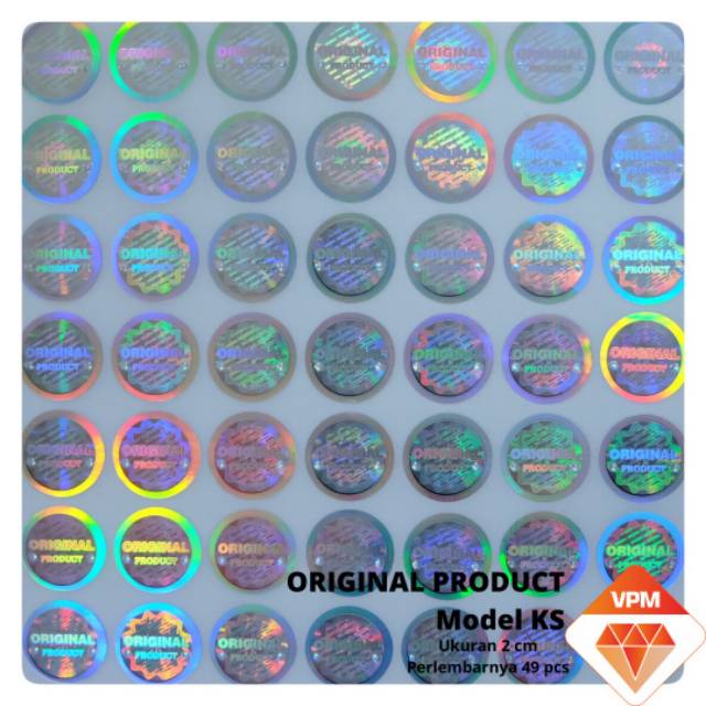 

Stiker hologram original product silver KS old sebanyak 7 lembar