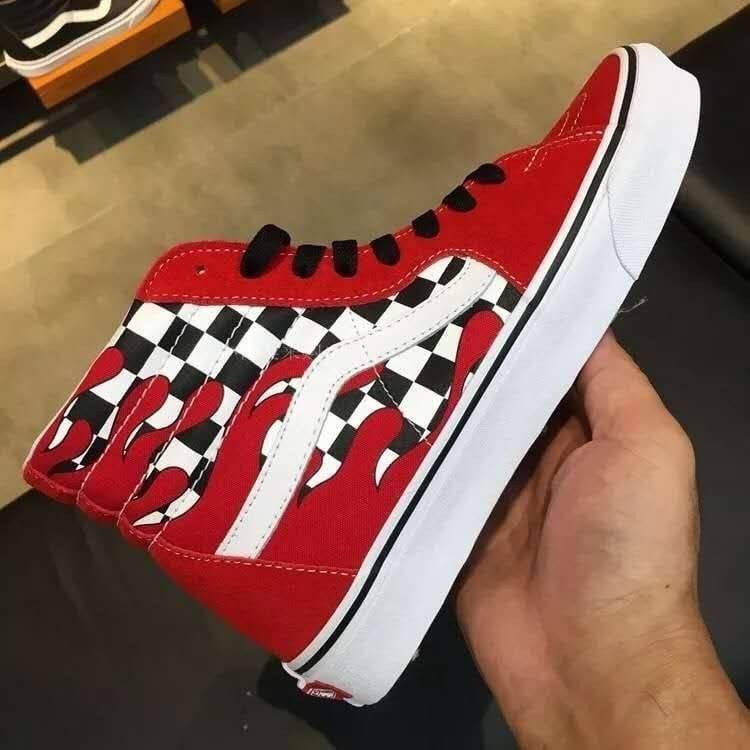 vans with red flame