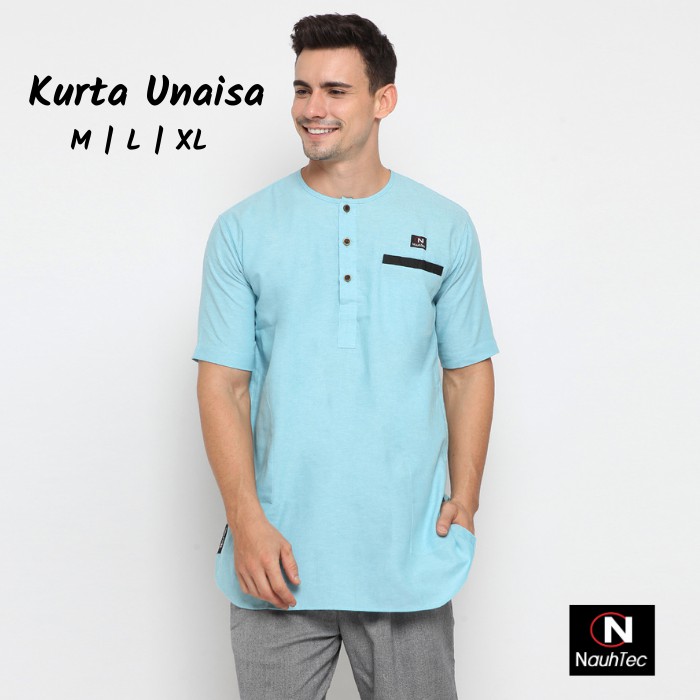 Baju Koko Kurta Unaisa By Nauhtec Katun oxford Premium M-L-XL