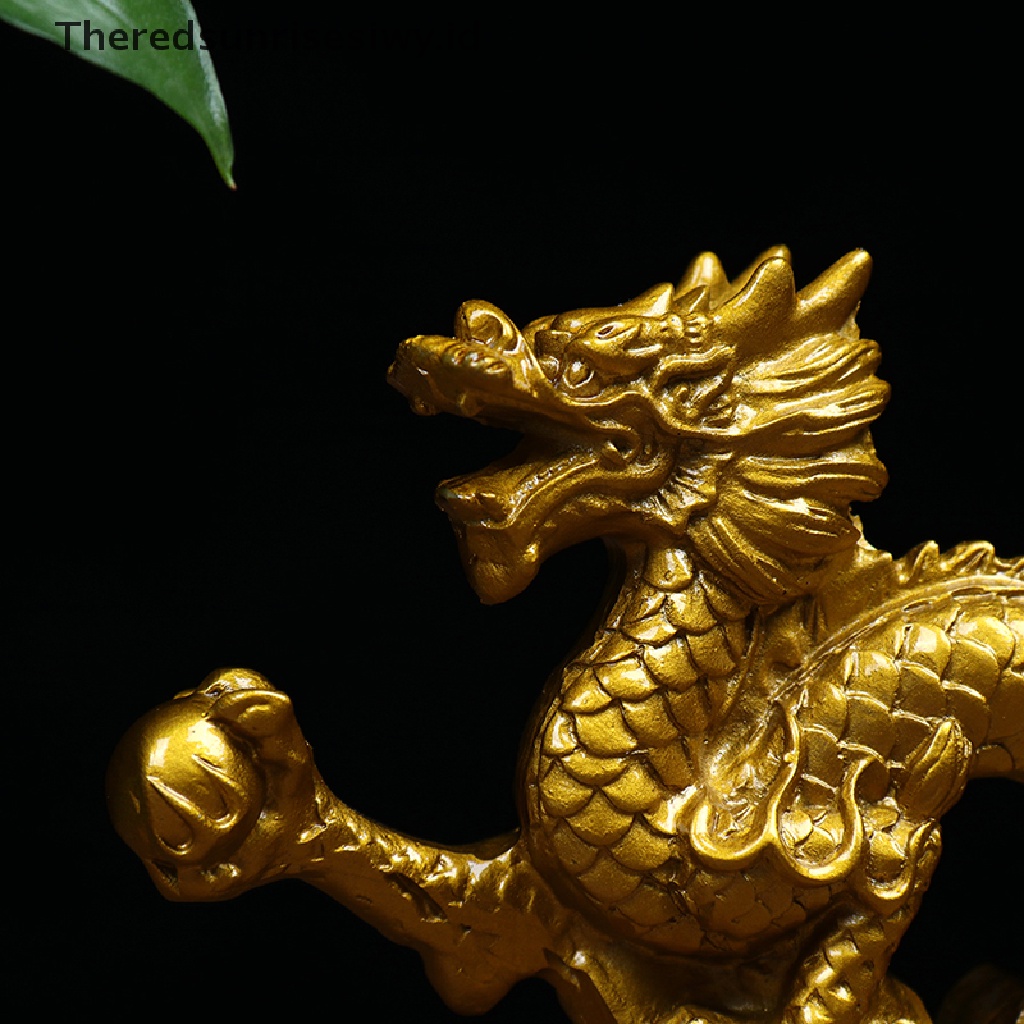 (Theredsunrisesiwy.Id) Patung Patung Naga Shio Cina Dekorasi Rumah Nada Emas