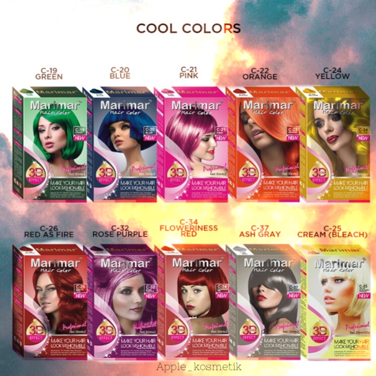 MARIMAR Hair Color 3D Color Effect 30ml x 2 - Pewarna Rambut