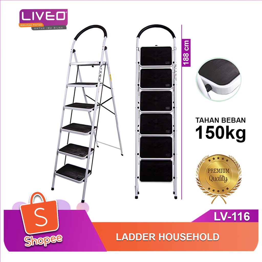 LIVEO Tangga 6 Step Ladder LV116 | Shopee Indonesia