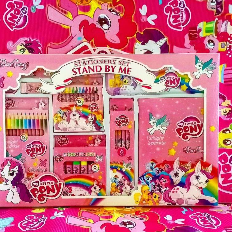 

HMH ➧☍ Alat tulis set / Alat gambar set Pony / Unicorn / Spiderman / Cars / Frozen / dll lengkap KL8