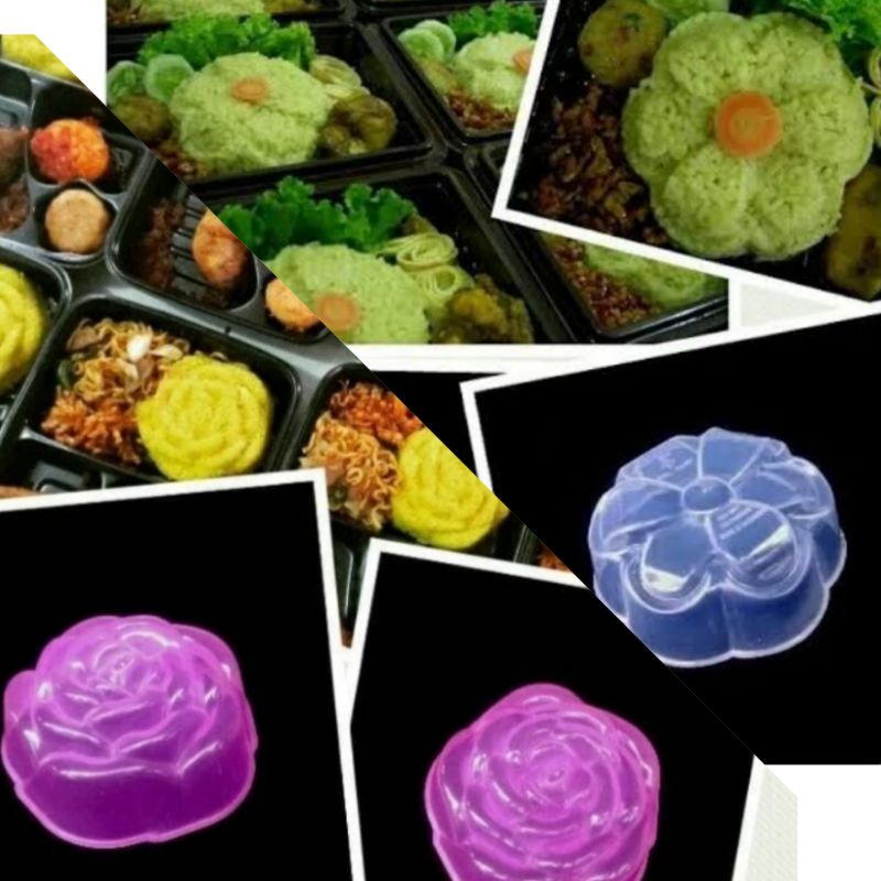 Cetakan nasi bunga flower bento mawar melati rose daisy rice mold ricemold