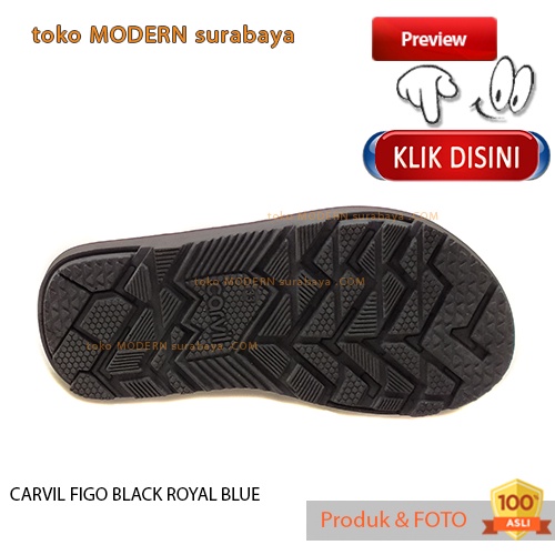 CARVIL FIGO BLACK ROYAL BLUE sandal anak casual sandal jepit spons