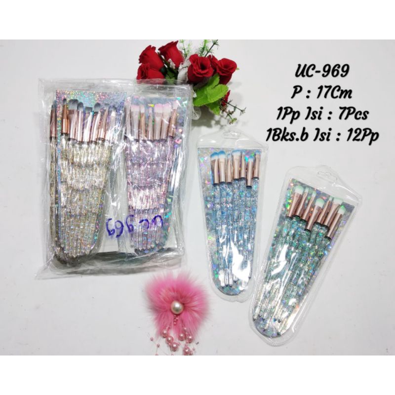 Kuas Set 7pcs|Kuas Gagang Glitter