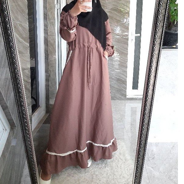 Gamis Heisya M, L, XL, Ity crepe Basic