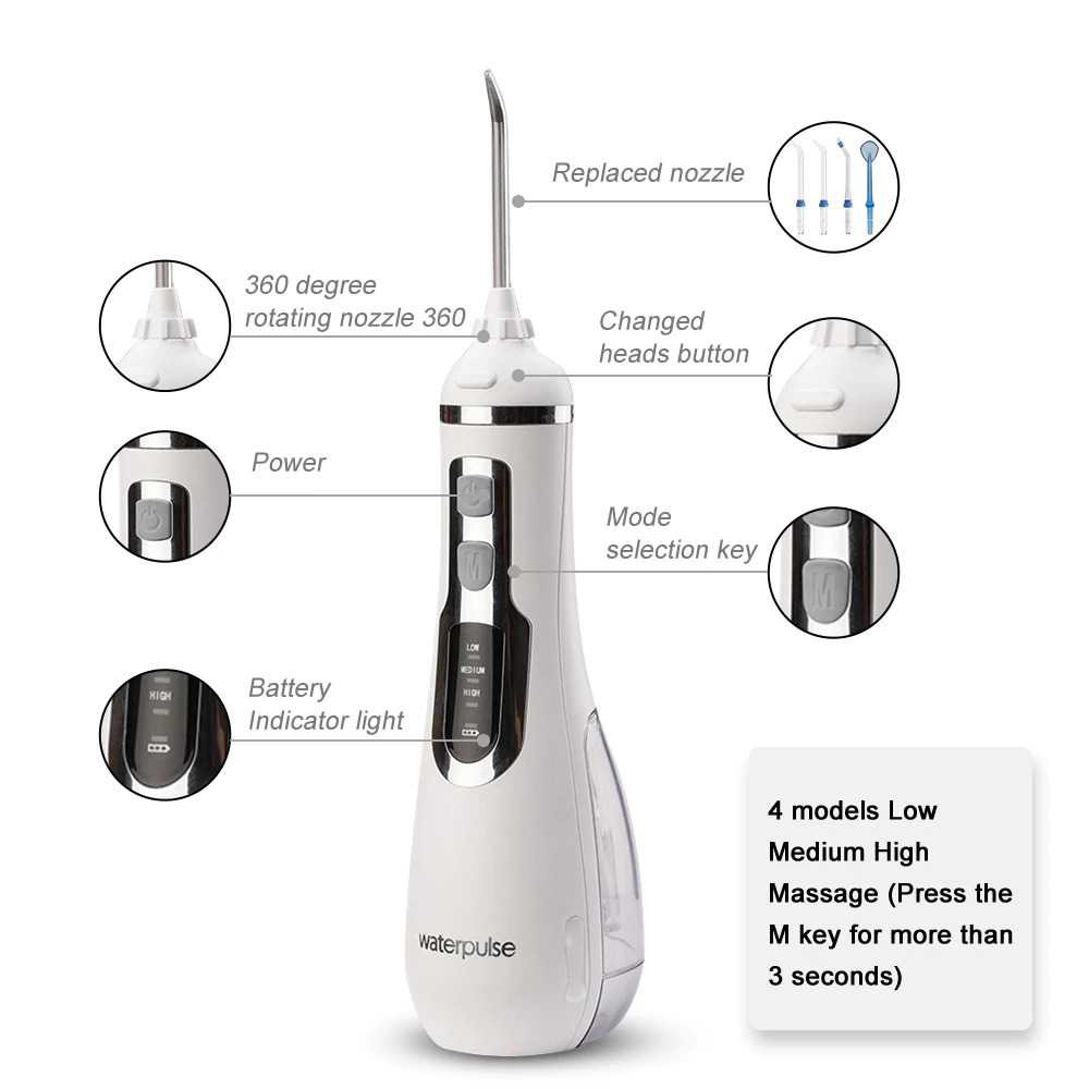 Waterpulse Dental Water Flosser  V500 Alat Semprot Pembersih Gigi