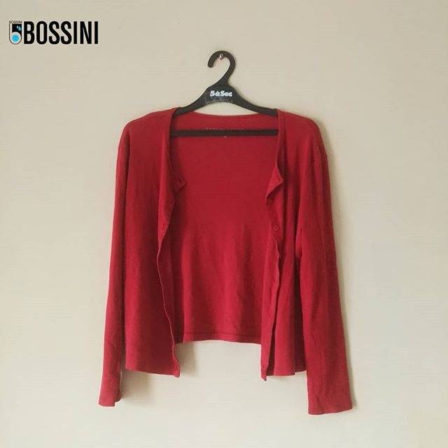 Cardigan bossini merah second
