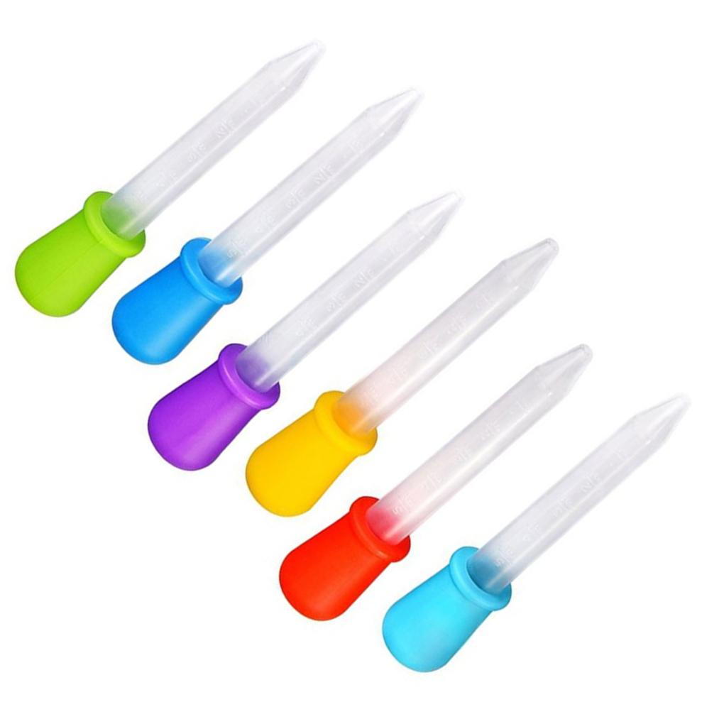 Warna Random Anak Pipet Reusable Silikon Bayi Tetes Dilepas Dispenser Pipet Aksesori Rumah Tangga