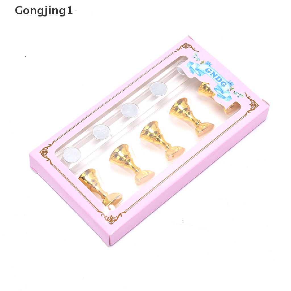 Gongjing1 1 Set Stand Display Kuku Palsu Bahan Akrilik Kristal