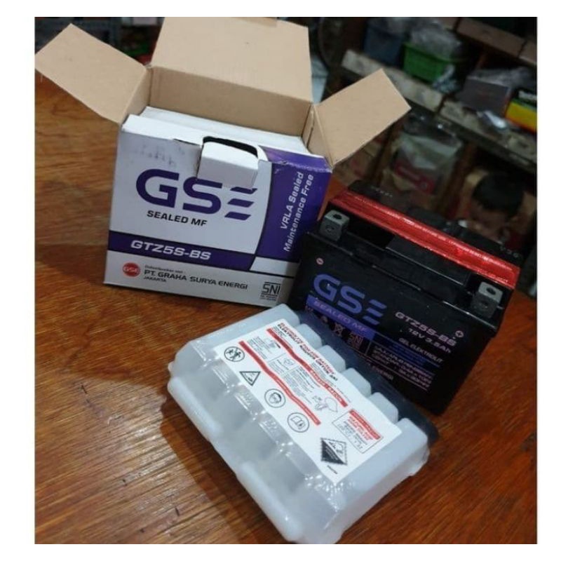 aki motor honda beat, vario dll GTZ5S GS ORI. Aki kering