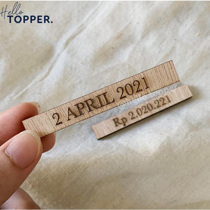 

Custom Tanggal / Nominal Mahar Kayu | Chipboard Mahar Scrapbook
