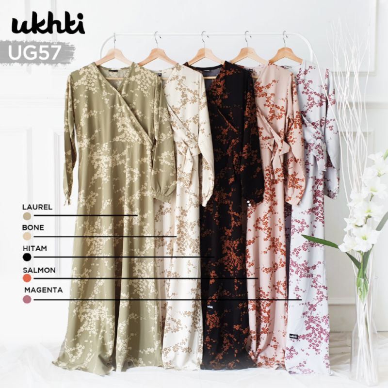 Gamis Ukhti ORI UG57 gamis rose crepe busui motif
