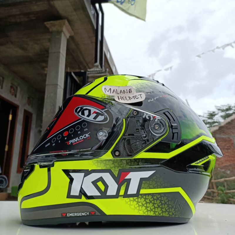 Helm Full Face KYT NFR Hyperfluo Yellow