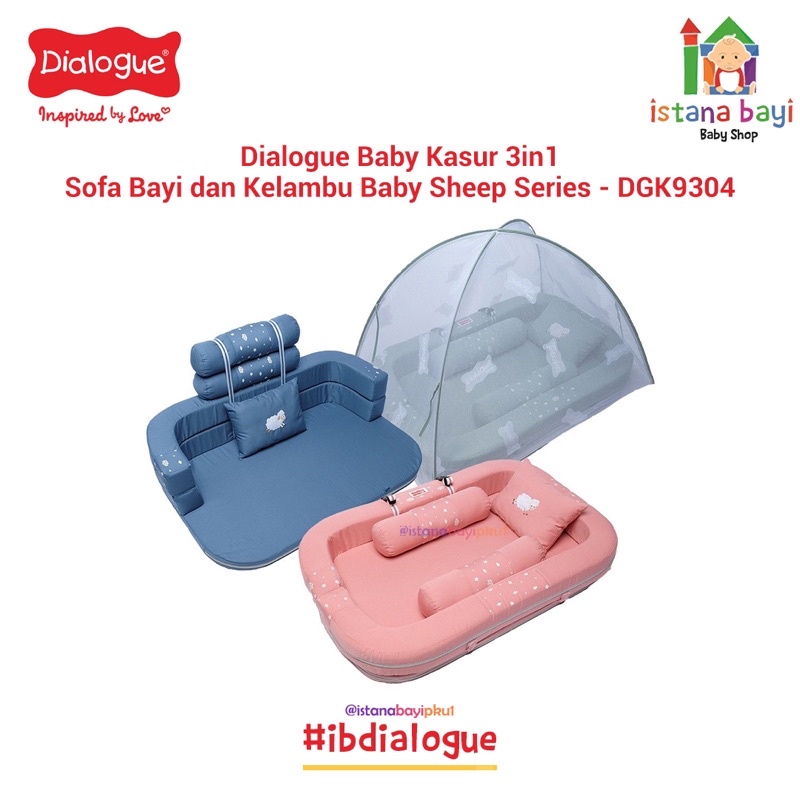 Dialogue Kasur 3in1 Sofa Bayi Dan Kelambu Sheep Series DGK9304