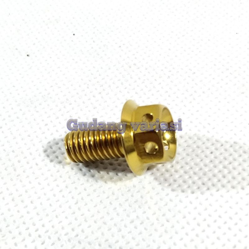 baut Tutup oli gardan probolt GOLD Honda 6 X 15 Beat Scoopy Vario