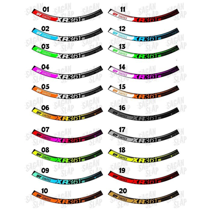READY  Decal Rim DT Swiss XR361 EX471 FR570 XM551 EX551 Stiker Sepeda MTB