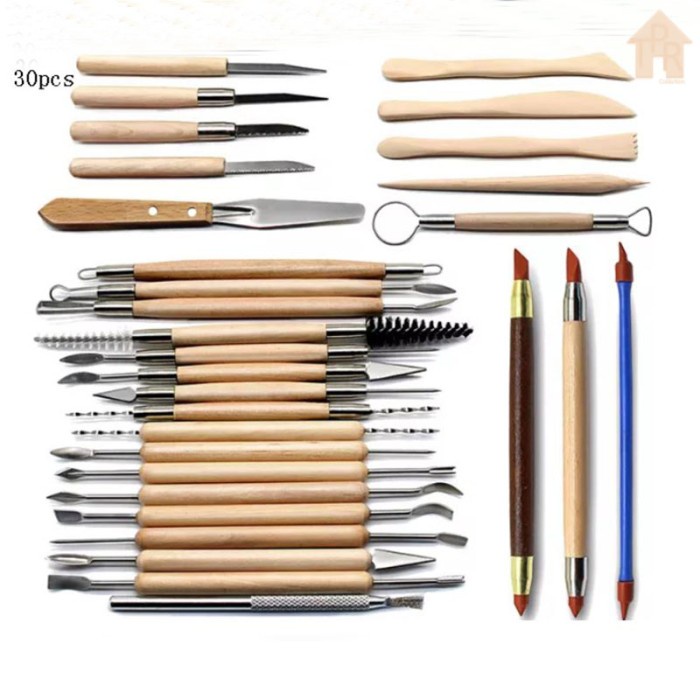 Butsir / Alat ukir / Pottery tool / Modelling tools - 30pcs. Dompet