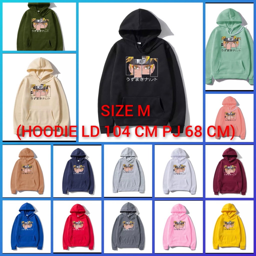 JOSJOLI_STORE/Sweater Hoodie Naruto/Atasan Pria Dewasa Lengan Panjang/M L XL