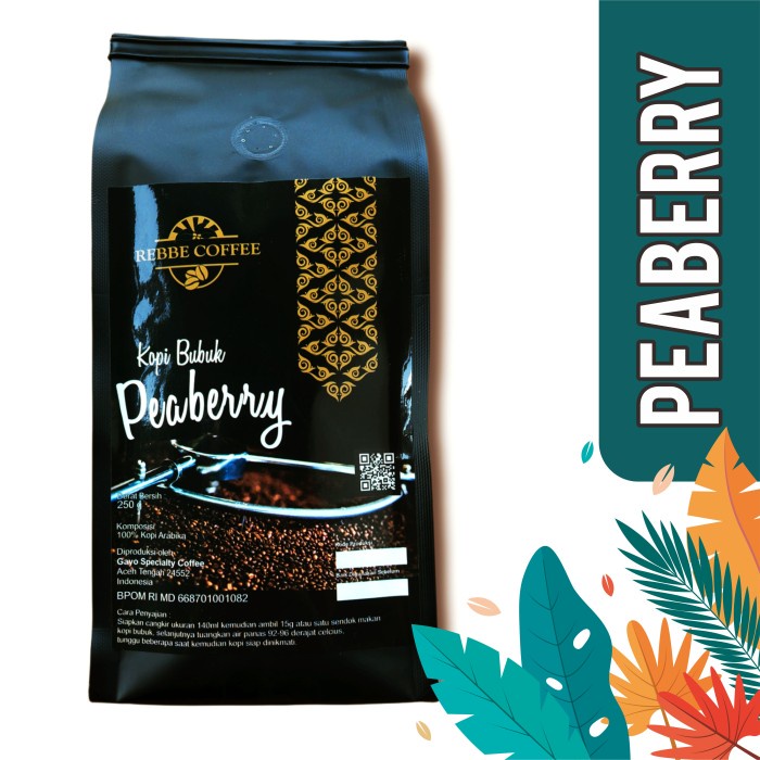 

Kopi Bubuk Arabika Gayo Peaberry 500g