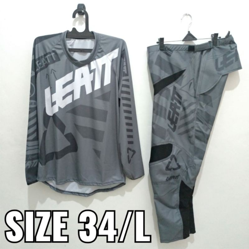 JERSEY SET TRAIL LEATT SILVER SIZE 34/L