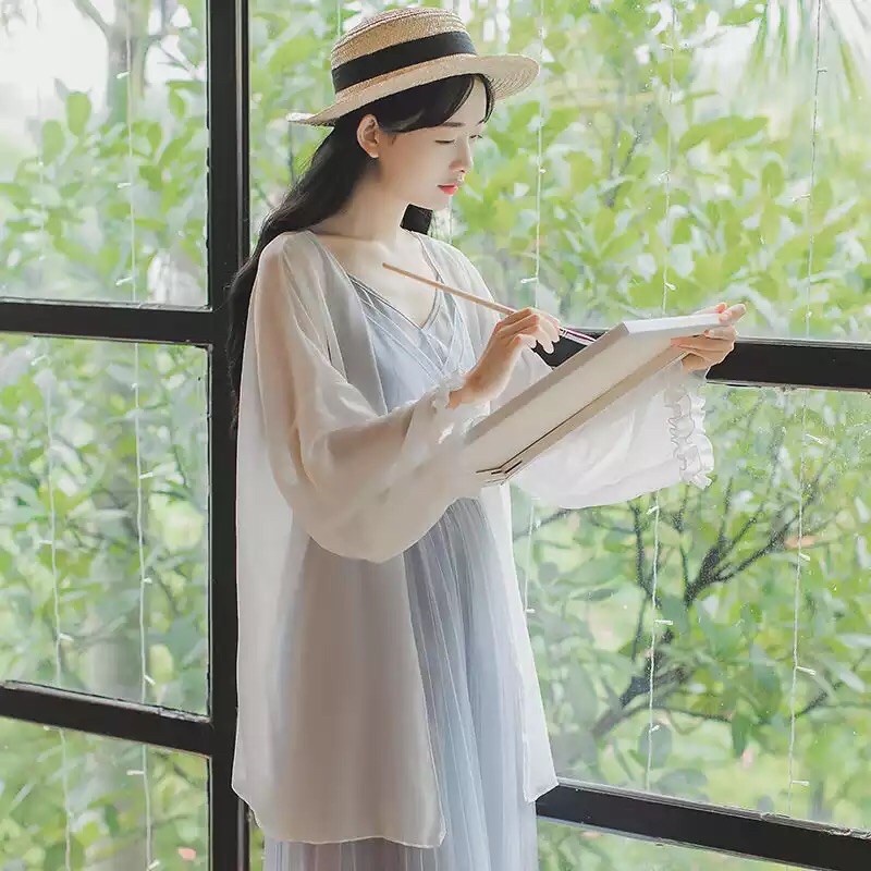 Mefa-Snow White Outer Chiffon