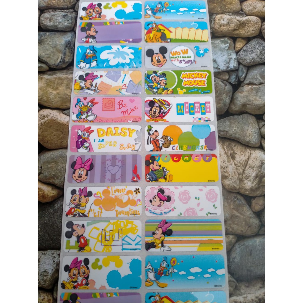 

Stiker Label Nama Name Sticker Waterproof Anti Air MICKEY CLUB HOUSE