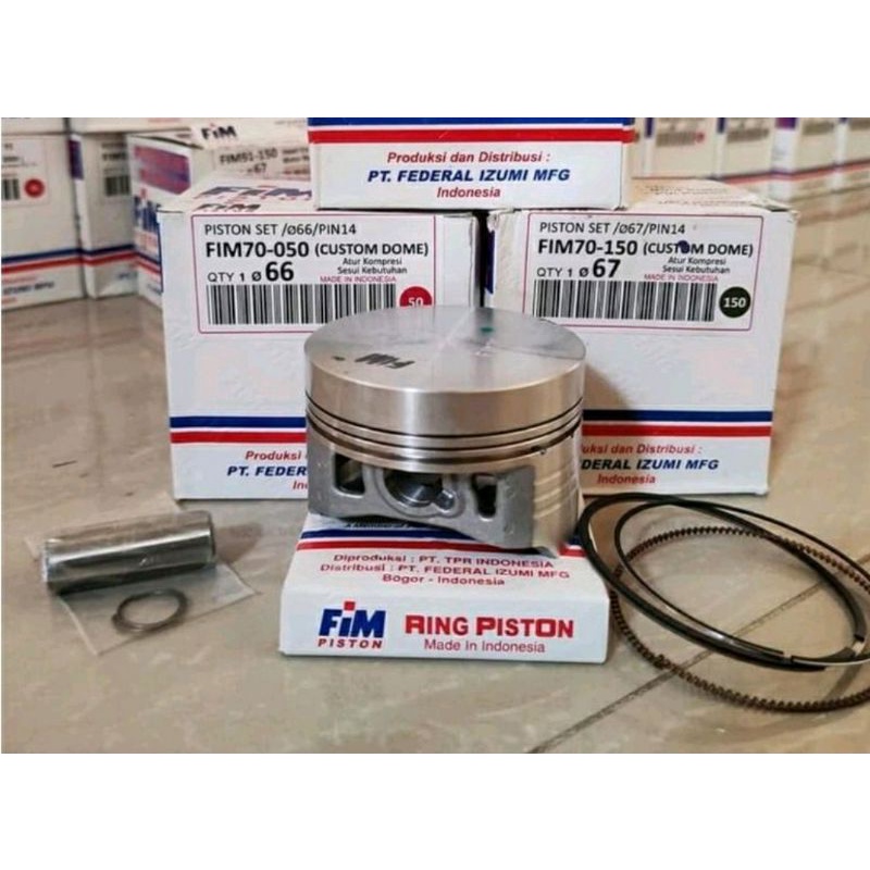 Piston Seher Seker FIM KLX Honda CRF150 Dome Mentah Custom  65.5 - 66 - 66.5 - 67 - 67.5 - 68 mm-  P