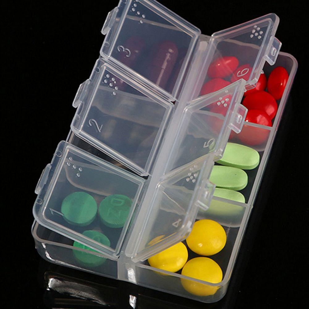 Preva Pill Boxes Tempat Penyimpanan Braille Case Wadah Tablet